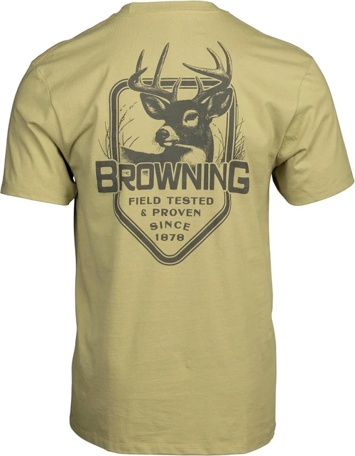 Browning Men's Glenn Shirt Graphic Logo T-Shirt Cotton Color: Green XL