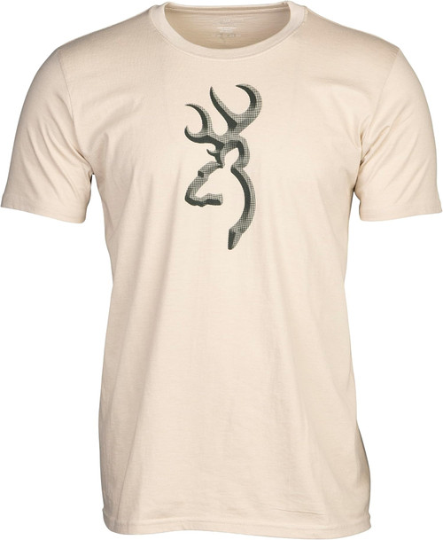 Browning Men's HT Buckmark Logo T-Shirt Cotton Blend Tan 2X-Large