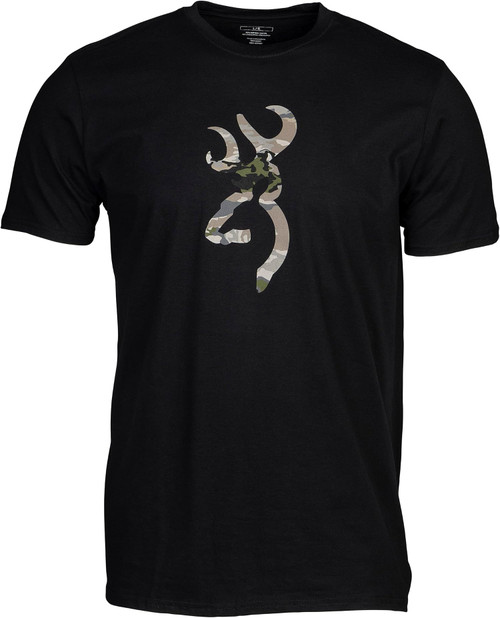 Browning Men's Camo Buckmark Graphic T-Shirt Cotton Blend Black/OVIX 3XL
