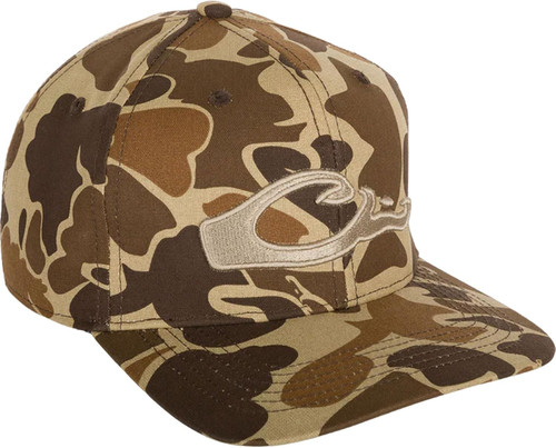 Drake Camo Flat Bill Cap Low-Profile Six-Panel Design Old School One Size