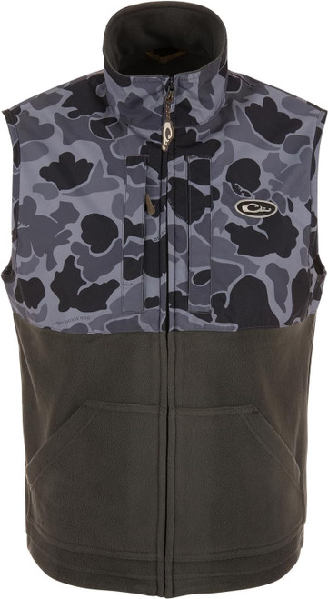 Drake Waterfowl Men MST Eqwader Vest Fleeced Lined - Old School Black XL