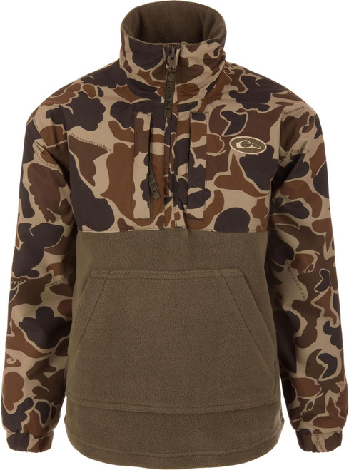Drake Unisex Youth's MST Eqwader 1/4 Zip Outdoor Jacket Old School Sz 10