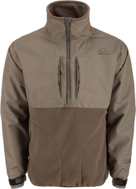 Drake Men MST CommandXT Eqwader 1/2 Zip Jacket w/DWR Finish Mud Brown M