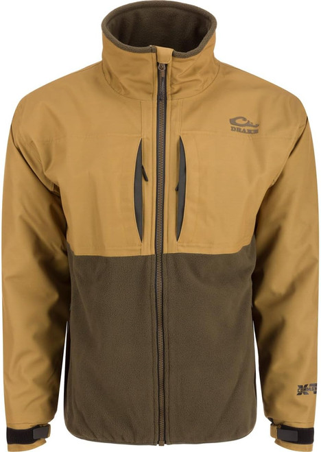 Drake Men MST CommandXT Eqwader Full Zip Jacket w/DWR Finish Field Khaki L