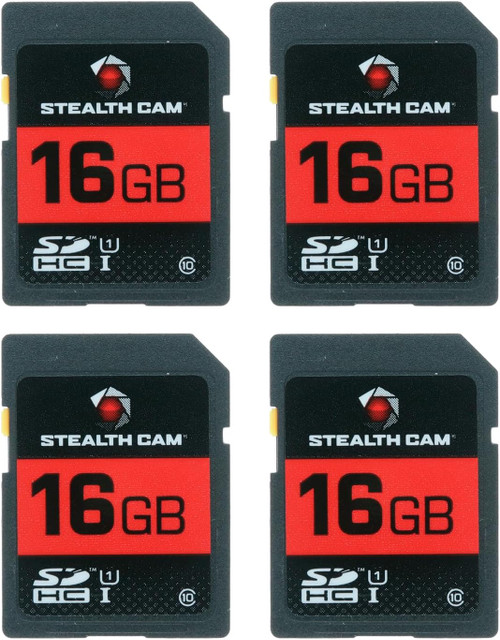 Stealth Cam 16GB SDHC Memory Card Optimized For Most Digital Cameras 4Pk