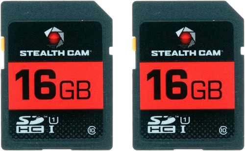 Stealth Cam 16GB SDHC Memory Card Optimized For Most Digital Cameras 2Pk
