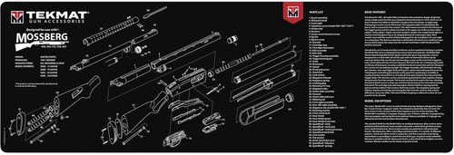 TekMat 36"x12" Long Gun Mossberg Work Cleaning Mat 1/8" Thick Black