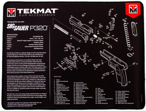TekMat Ultra Handgun Cleaning Mat 20"x15" Extra Thick .25" Sig Sauer P320