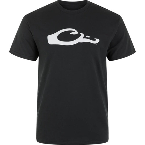 Drake Waterfowl Graphic Logo Cotton Blend T-Shirt Black/White 2X-Large