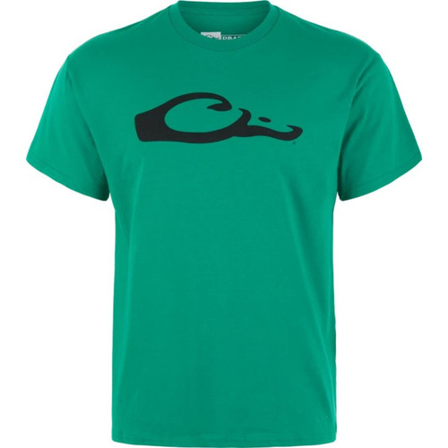 Drake Waterfowl Graphic Logo Cotton Blend T-Shirt Green/Black 2X-Large