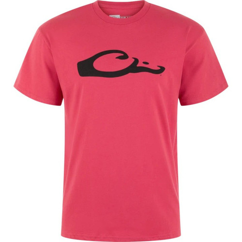 Drake Waterfowl Graphic Logo Cotton Blend T-Shirt Vintage Red/Black X-Large