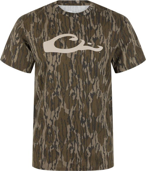Drake Waterfowl Graphic Logo Cotton Blend T-Shirt Original Bottomland L