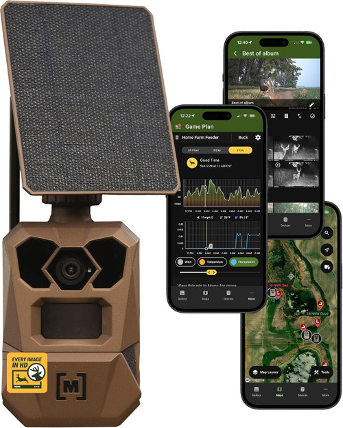 Moultrie Edge 4 Cellular Trail Camera Integrated Solar 40MP, 1080p Brown