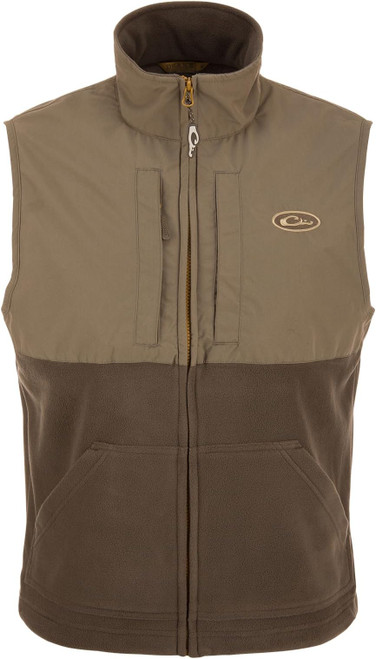 Drake Waterfowl MST Eqwader Vest Mud Brown Fleece Lined 2XL AD1620-MDB-5
