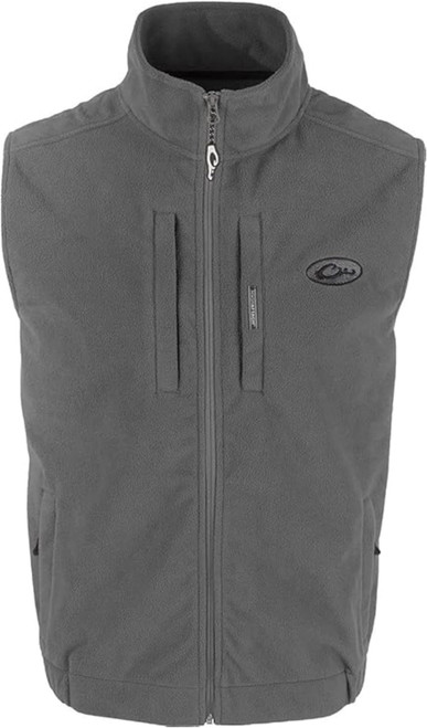 Drake Waterfowl Windproof Fleece Layering Vest - Charcoal Large