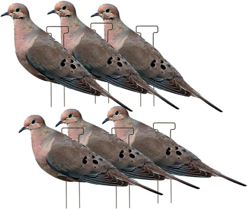 GHG Pro-Grade Series Silhouette Mourning Dove Decoys W/ Stakes 6Pk 77013