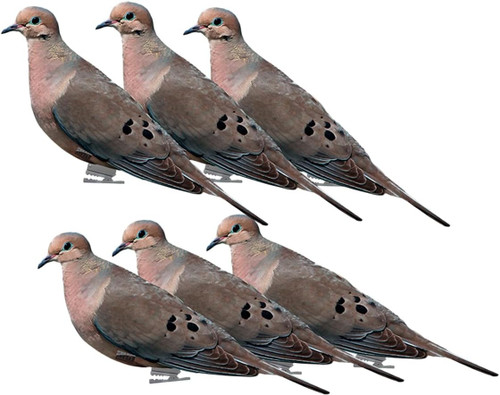 GHG Pro-Grade Series Silhouette Mourning Dove Decoys W/ Clips 6Pk 77012
