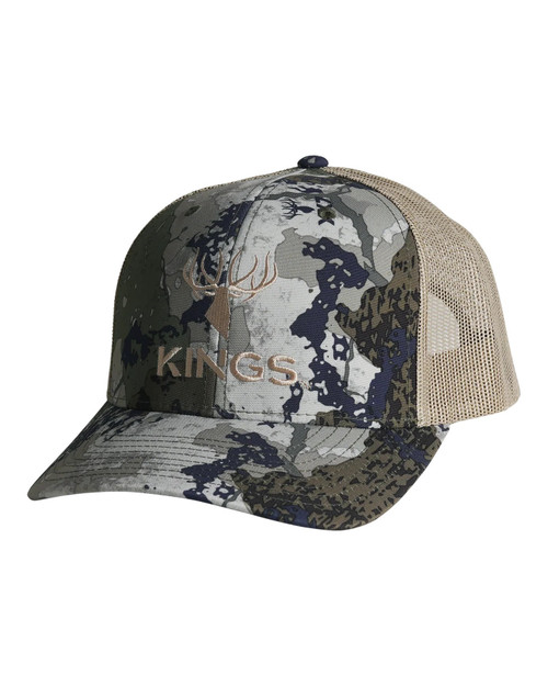 King's Camo Richardson Logo Trucker Snapback Mesh Cap - XK7  One Size