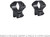 Hawke Optics Match Scope Ring Mounts, 30mm, High, Black, Double Screw