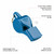 Fox 40 Pearl Pealess Safety Whistle 90 dB Blue 9702-0508