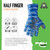 Fish Monkey Gloves Half Finger Guide Glove, Blue Water, XL