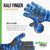 Fish Monkey Gloves Half Finger Guide Glove, Blue Water, Large