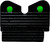 HiViz UNI2006 Fiber Optic Universal Rear Rifle Sight 3/8" Dovetail