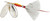 Mepps Dbl Blade Dressed Agila 11/16 Oz Size 5 Silver Blades White BD5T S2-W