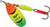 Mepps Aglia Plain Treble Spinner Hot Fire Tiger Size 5, 1/2 Oz - B5 HFT