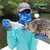 Fish Monkey Pro 365 Fingerless Fishing Guide Glove Blue Water Camo 2XL