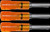 Lumenok Excalibur Diablo Firebolt Bolt End Flat HD Orange 3-pack -EXCF3