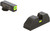 AmeriGlo Cap Thin Sight Set Glock 17/19 LumiGreen Front & Rear