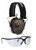 Walker's Razor Slim Electronic Hearing Protection Muffs and Glasses Combo