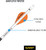 New Archery Product Twister Quickfletch 2" 3-Vane Stabilizing Fletch Orange