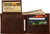 Drake Waterfowl Leather Bi-Fold Wallet With Oval Metal Logo - Brown