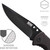 SOG Salute Mini EDC Pocket Flipper Knife W/ 3.1" Clip Point Blade - Black