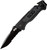 SOG Escape Tactical Folding Knife 3.4" Serrated Edge Blade Pocket Knife-BLK