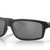 Oakley Men's Gibston Square Sunglasses Matte Black Silver Icon/Prizm Black
