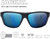 Vortex Optics Jackal Sunglasses Blue Frame Smoke Lens/Blue Mirror