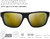 Vortex Optics Jackal Sunglasses Black Frame Amber Lens/Gold Mirror