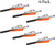 New Archery Products Hellfire Quikfletch Fletching White/Orange 3" Vane