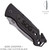 SOG Escape Folding Knife 3.4" Serrated Edge Blade w/ Glass Breaker Black