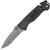 SOG Escape Folding Knife 3.4" Serrated Edge Blade w/ Glass Breaker Black