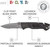 SOG Escape Folding Knife 3.4" Serrated Edge Blade w/ Glass Breaker Black