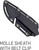 SOG Survival Field Knife Full Tang W/ 4" Fixed Blade & Sheath - Black USED
