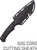 SOG Survival Field Knife Full Tang W/ 4" Fixed Blade & Sheath - Black USED