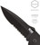 SOG Escape Tactical Folding Pocket Knife 3.4" Serrated Edge Blade USED