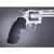 Hogue Over Molded Rubber Monogrip Colt Python w/ Finger Grooves Blk - 46000