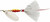 Mepps Dressed Treble Spinner 1/2oz Size 5 Silver/White - B5ST S-W