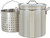 Bayou Classic 24qt Stainless Stockpot w/ Vented Lid & Perforated Bskt USED